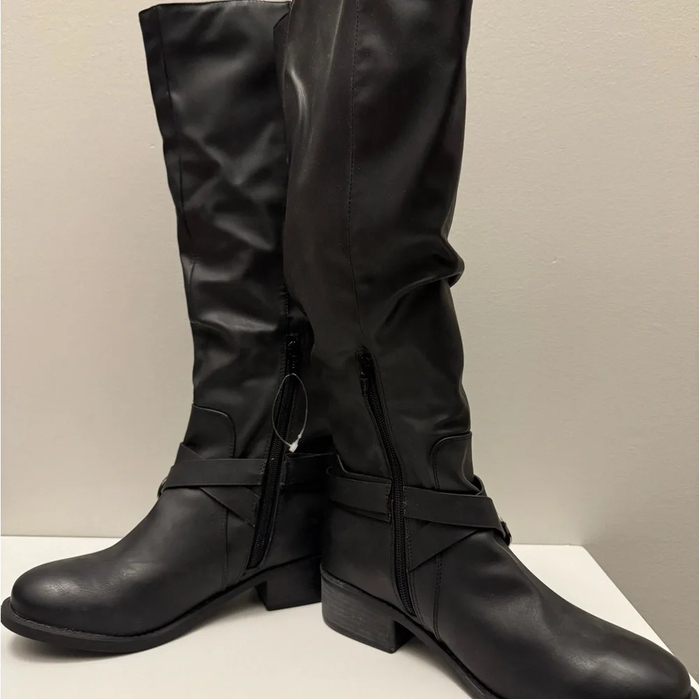APT 9 Meridian Black Knee-High Women's Boots